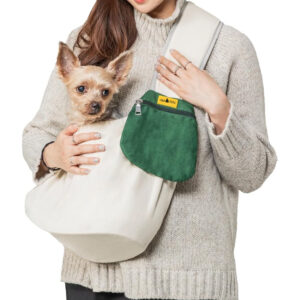Dog Sling Carrier for Small Dogs, Hands-Free Design, Floor Support Pad, Cushioned Adjustable Shoulder Strap, Suitable for Puppies and Pets.