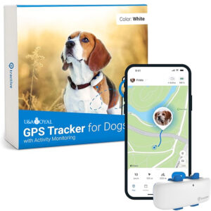 Tractive GPS Dog Tracker | Real-time Pet Location Tracker | Health & Wellness Alerts | Virtual Fence for Dogs | Dog Collar Attachment (White)