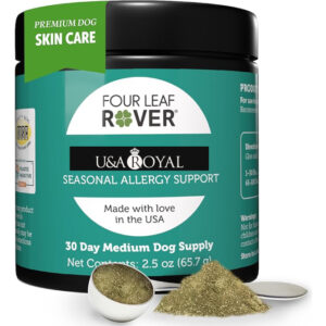 U&A ROYAL – Skin & Coat Supplement with Quercetin for Dogs – Balanced Histamine Support for Seasonal and Environmental Allergies – Veterinarian Formulated